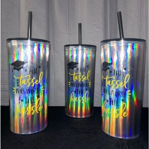 graduation plastic tumblers